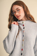 Load image into Gallery viewer, Striped Sweater Cardigan - Grey