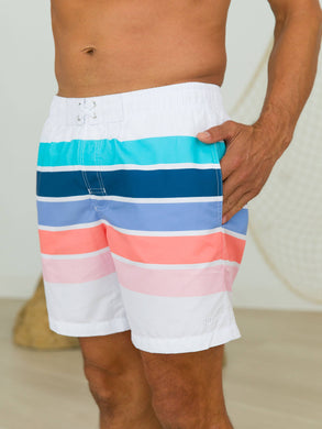 Men's Seaside Stripe Swim Trunks