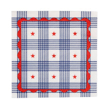 Load image into Gallery viewer, My Mind’s Eye - HAM1237 - Plaid Stars Paper Cocktail Napkin