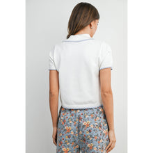 Load image into Gallery viewer, BUTTERMELON - Scalloped Trim Knit Polo Top - BMW8391