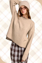 Load image into Gallery viewer, La Miel - JDS3607-Crew Mock Neck Sweater ContrastStitch Halloween Fall