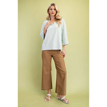 Load image into Gallery viewer, STYLE USA - Wide Sleeves  Ruffled Neck Blouse