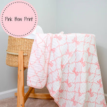 Load image into Gallery viewer, LollyBanks - Beautiful Bows Baby Toddler Muslin Blanket