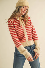 Load image into Gallery viewer, &amp;MERCI - STRIPED HOODIE SWEATER CARDIGAN MSW11063