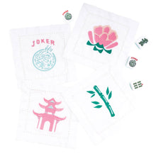 Load image into Gallery viewer, 8 Oak Lane - Mahjong Embroidered Cocktail Napkin Set