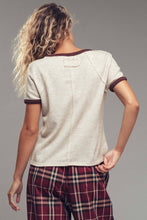 Load image into Gallery viewer, Sporty Trim Textured Crewneck Top