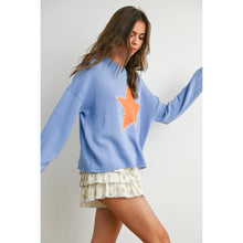 Load image into Gallery viewer, BUTTERMELON - Drop Shoulder Star Pattern Sweater - BMW7756