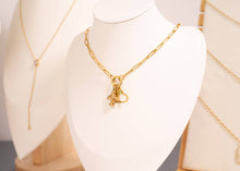Load image into Gallery viewer, WJW - Stainless Steel Paperclip Carabiner Charm Holder Necklace