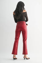 Load image into Gallery viewer, JUST BLACK DENIM - BP459J-C - COATED BURGUNDY - Slim Cropped Bootcut