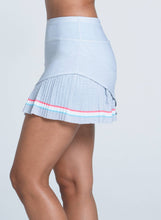 Load image into Gallery viewer, Lucky In Love - Women&#39;s Stripe Pleated Skirt 14&quot; - HEATHER GREY