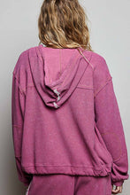 Load image into Gallery viewer, Vintage Washing Solid Laser Cut Thermal Knit Hoodies Top