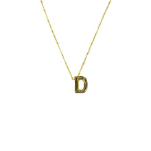 Load image into Gallery viewer, Savvy Bling - Initial Balloon Bubble Gold Necklace: W / GOLD SMOOTH
