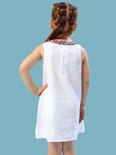Load image into Gallery viewer, Girls Freedom Floral Bow Ruffle Pocket Dress