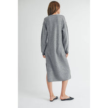 Load image into Gallery viewer, Brushed Midi Sweater Dress Grey