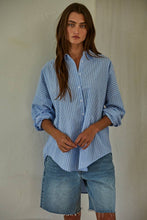 Load image into Gallery viewer, By Together - L8287 | Woven Cotton Polyester Striped Buttondown Shirt