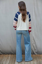 Load image into Gallery viewer, Knit Multi Color Striped Long Sleeve Pullover Top
