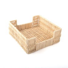 Load image into Gallery viewer, Natural Rattan Beverage Napkin Tray