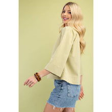 Load image into Gallery viewer, STYLE USA - Wide Sleeves  Ruffled Neck Blouse