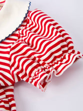 Load image into Gallery viewer, 4th of july Bow Applique Striped Dress