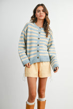 Load image into Gallery viewer, BUTTERMELON - Cozy Stripe Button-Up Cardigan- BMC8594
