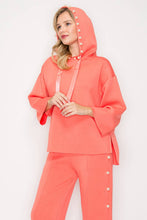 Load image into Gallery viewer, Joh Apparel - Francine French Scuba Pearl Hoodie: Burnt Orange / XS / 7425FT