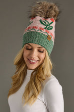 Load image into Gallery viewer, Panache Apparel Co. - Lt. Pink Cherry Pattern Pom Hat