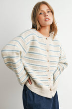 Load image into Gallery viewer, BUTTERMELON - Cozy Stripe Button-Up Cardigan- BMC8594