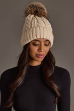 Load image into Gallery viewer, Panache Apparel Co. - Cream Cable Knit Design Pom Hat
