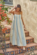 Load image into Gallery viewer, Cotton Gauze Striped Cami Pintuck Midi Dress