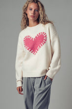 Load image into Gallery viewer, Heart Appliqué Knit Sweater