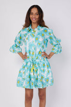 Load image into Gallery viewer, Resort Wear Blue Floral Summer Dress