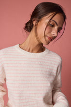 Load image into Gallery viewer, Striped Brushed Crewneck Sweater - Blue