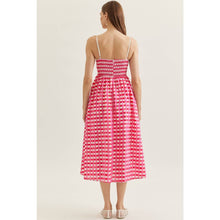 Load image into Gallery viewer, Checked sleeveless midi dress