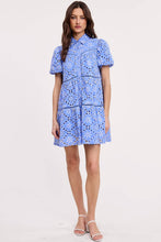 Load image into Gallery viewer, Eyelet Button-down Mini Dress