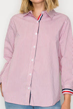 Load image into Gallery viewer, Jasmine Cotton Pinstripe Shirt