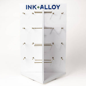INK + ALLOY - White Spinner Display Stand