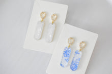Load image into Gallery viewer, The Adorned Fox - Long Oval Dangle, Statement Earrings, Acrylic Earrings