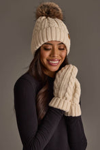 Load image into Gallery viewer, Panache Apparel Co. - Cream Cable Knit Design Pom Hat