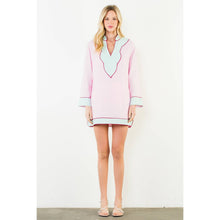 Load image into Gallery viewer, Long Sleeve Colorblocked V-Neck Dress