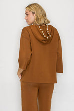 Load image into Gallery viewer, Joh Apparel - Francine French Scuba Pearl Hoodie: Burnt Orange / XS / 7425FT