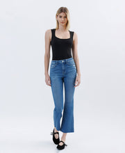 Load image into Gallery viewer, FLYING MONKEY - HIGH RISE RAW HEM BOOTCUT JEANS F6084