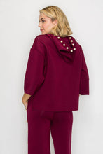 Load image into Gallery viewer, Joh Apparel - Francine French Scuba Pearl Hoodie: Burnt Orange / XS / 7425FT
