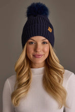Load image into Gallery viewer, Panache Apparel Co. - Dk. Navy Knit Hat with Navy Pom