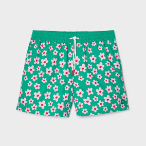 BILLYBELT - Flowers 100% recycled polyester swim shorts