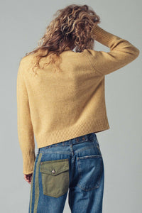 Floral Trim Wool Blend Cardigan