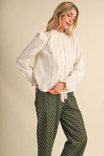 Load image into Gallery viewer, Pin Tuck Lake Trim Blouse - Honey Gold