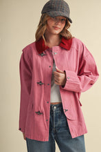 Load image into Gallery viewer, Utility Jacket with Corduroy Collar - Rosewood Pink