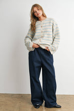 Load image into Gallery viewer, BUTTERMELON - Cozy Stripe Button-Up Cardigan- BMC8594