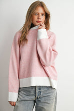 Load image into Gallery viewer, BUTTERMELON - Cozy Contrast Trim Sweater-BMW8575