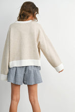 Load image into Gallery viewer, BUTTERMELON - Cozy Contrast Trim Sweater-BMW8575